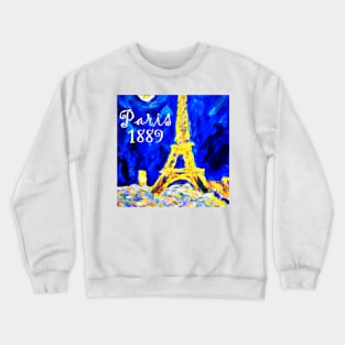 Paris in a Van Gogh style Crewneck Sweatshirt